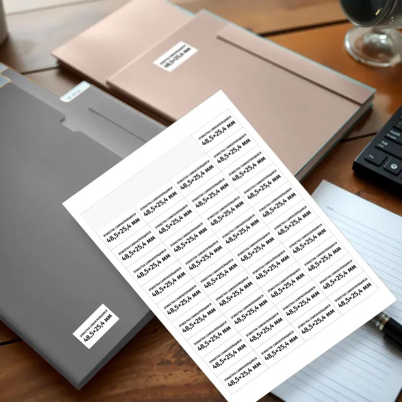 Этикетки самоклеящиеся  48,5х25,4 мм/40 шт. на лис.А4 (25л