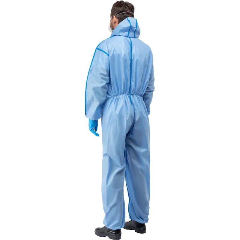 Комбинезон одноразовый защитный с капюшоном SafeGard76 синий р-р L (ESB428)