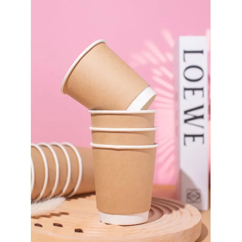 Стакан одноразовый бум двухслойный d-80мм 250мл коричневый (25шт/уп)