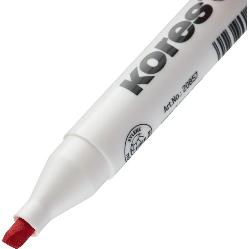 Маркер для белых досок KORES красный 3-5 мм скошенный наконечник 20857
