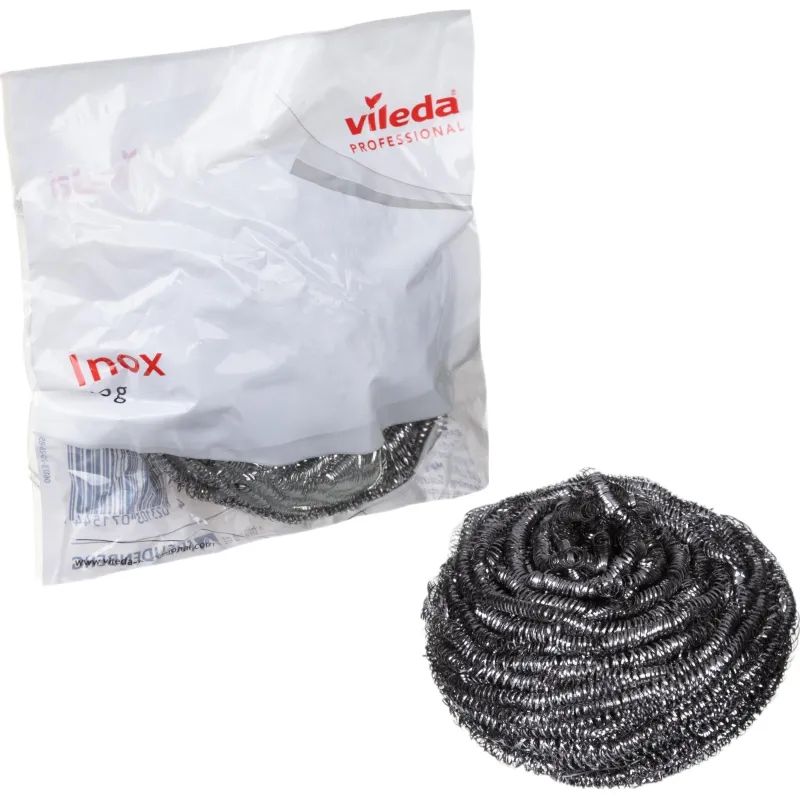 Губка-мочалка для мытья посуды Inox очищающая спираль 40г, 100200