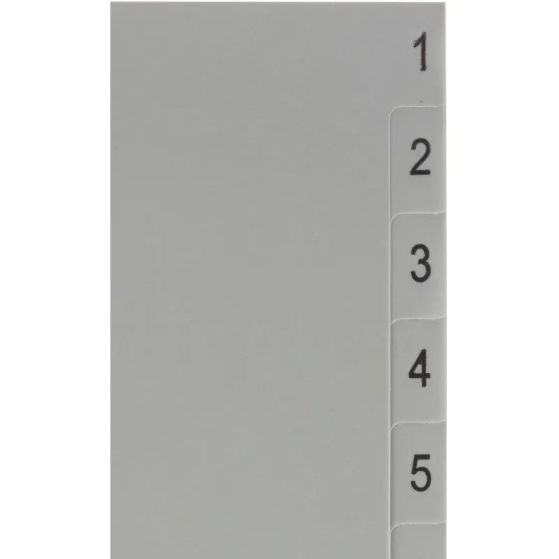 Разделитель листов из сер.пласт. с индексами Attache, А4, цифровой 1-12