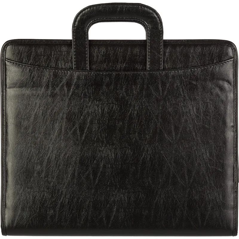 Папка деловая из кож/зам НАВИГАТОР N 108и на молн, с выдв.ручками, чер