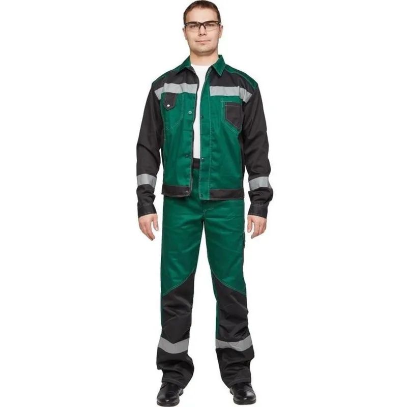 Костюм летний муж л21-КБР зел/чер (р.52-54) 182-188 (серия Л)