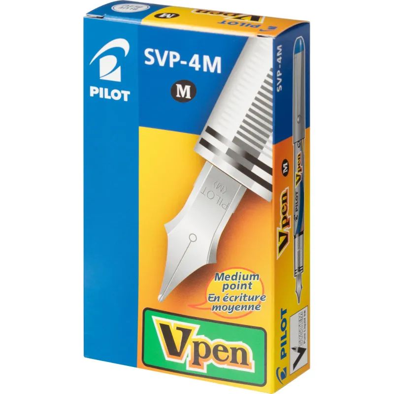 Ручка перьевая PILOT одноразовая SVP-4M V-Pen, синие чернила, 0,58мм