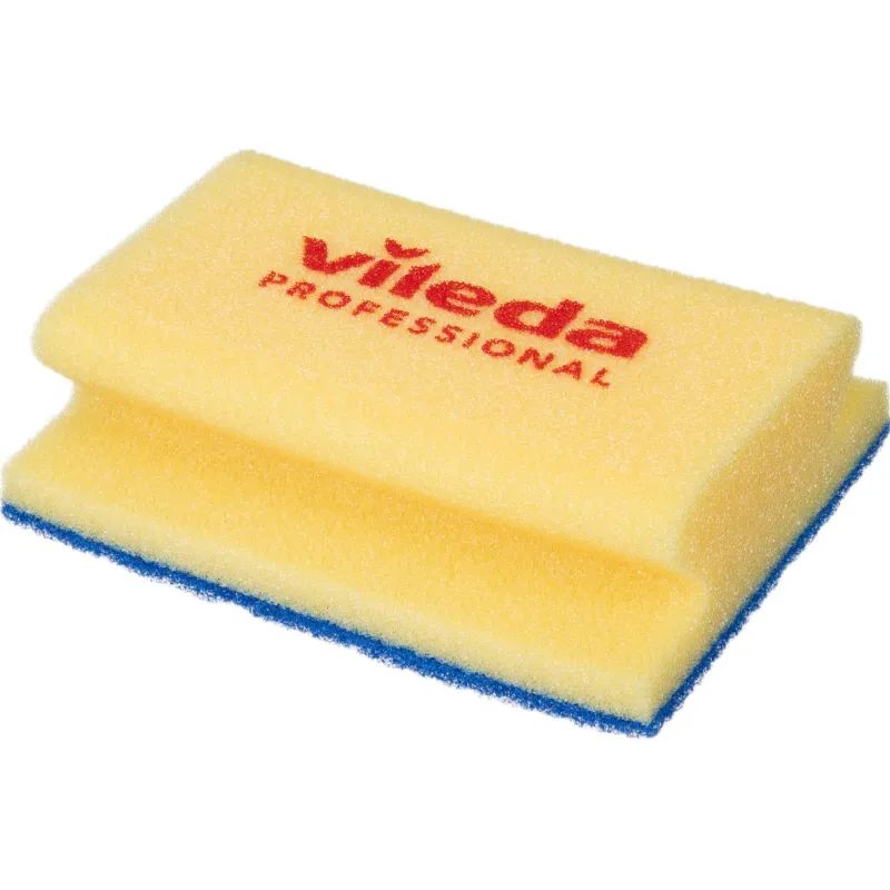 Губка Vileda для ванной (синий абразив)13х16,5 см 535895