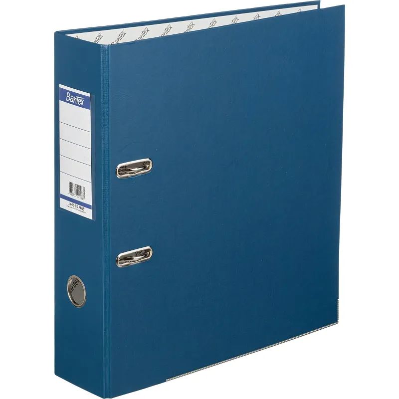 Папка-регистратор ECONOMY PLUS 80мм,син,ПБП1,карм.кор,мет.уг