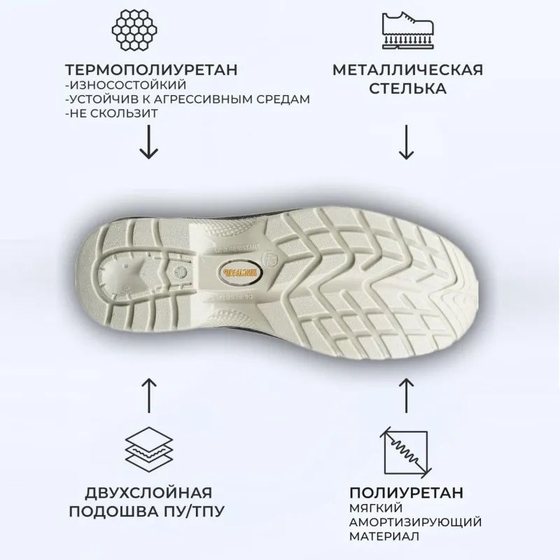 Сапоги Мистраль ULTRA ПУ/ТПУ с ПП и АС р.44 (119855)