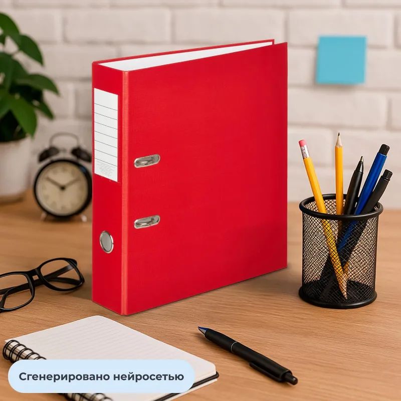 Папка-регистратор Attache Economy, 75мм, 10шт/уп, красный,ПБП1,карм.кор