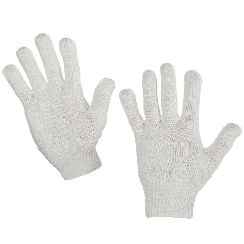 Перчатки защитные трикотажные без ПВХ 4 нити 30г 10класс 10пар/уп