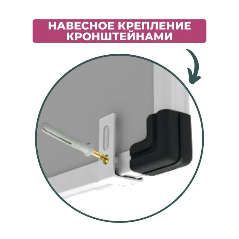 Доска магнитно-маркерная Attache Economy 100х150 мет.бел. профиль черн.угл