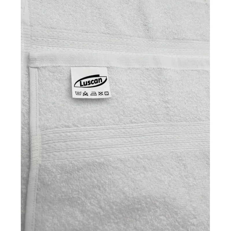 Полотенце махровое Luscan 70х130, 380 гр/м2, Ocean белый, 10 шт