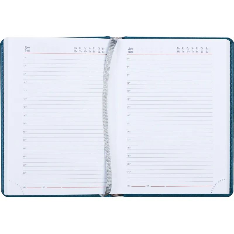 Ежедневник недатированный бирюзовый,А6,110х155мм,176л,ATTACHE Сиам