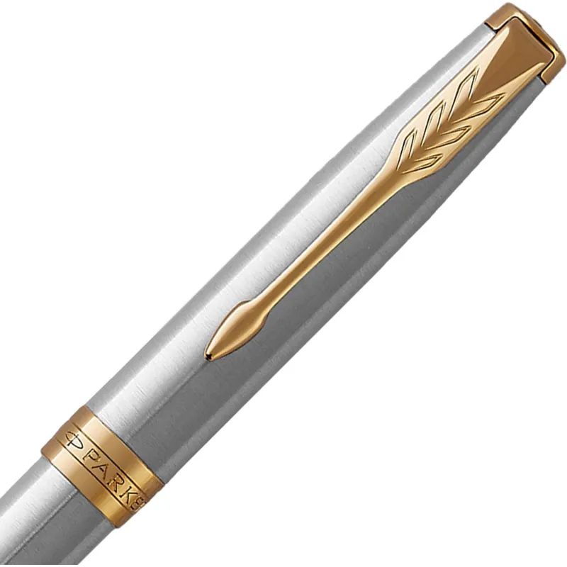 Ручка шариковая PARKER SONNET STAINLESS STEEL GT черн 1931507