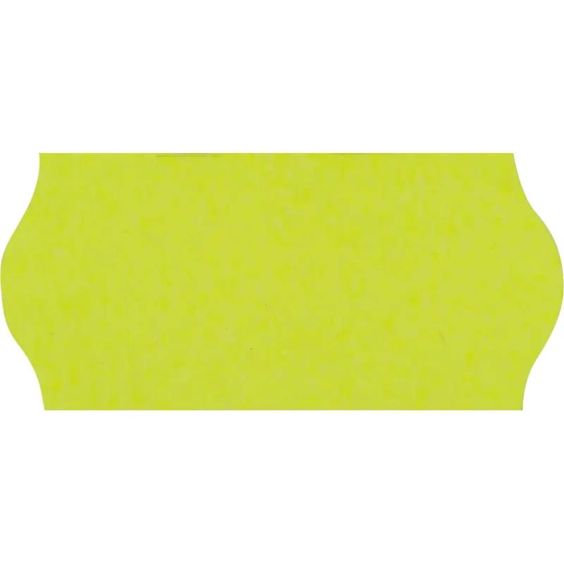 Этикет-лента 26х12 желт волна 1000шт/рул 10рул/уп