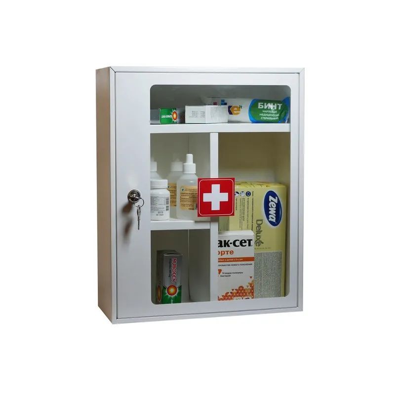 Аптечка металлическая Klesto G45/2 со стеклом