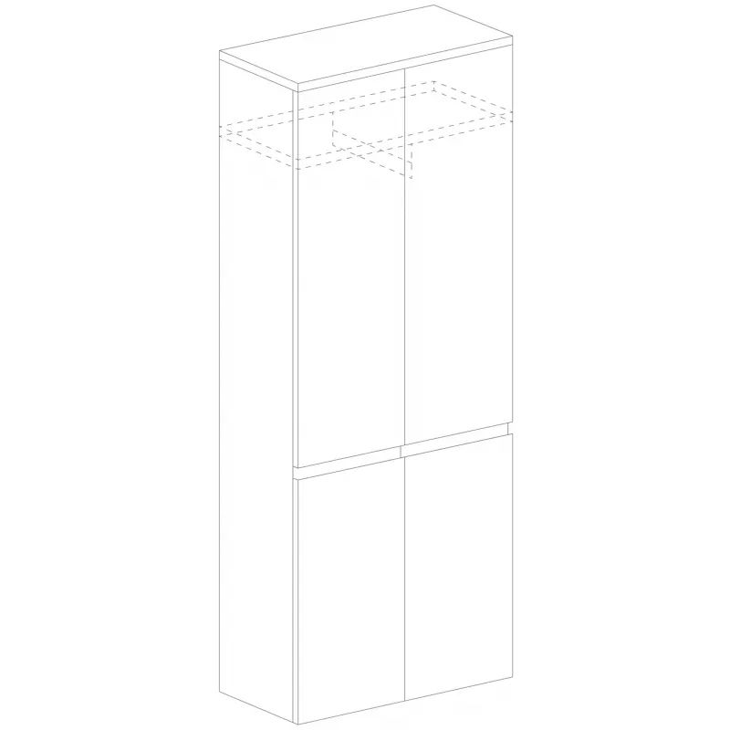 Гардероб ED_Vita узк. V-2.3, сосна карелия