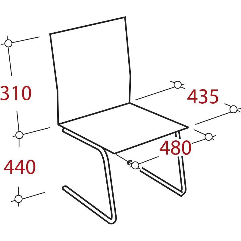 Стул UP_конференц Silwia (Сильвия)  каркас хром, к/з бежевый Z21