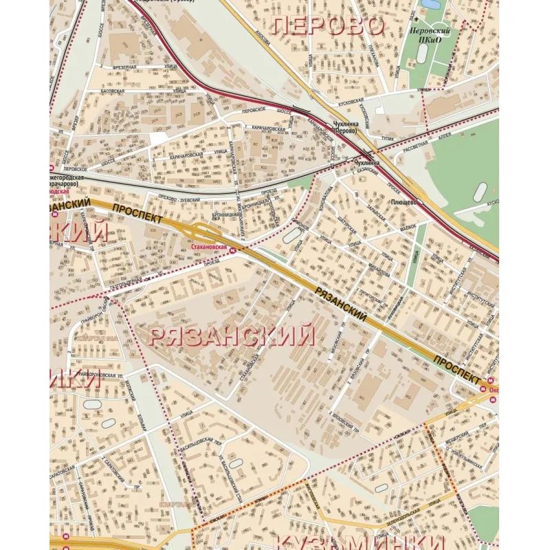 Карта настенная Москва с каждым домом 1:21тыс.,1,55x2,06м