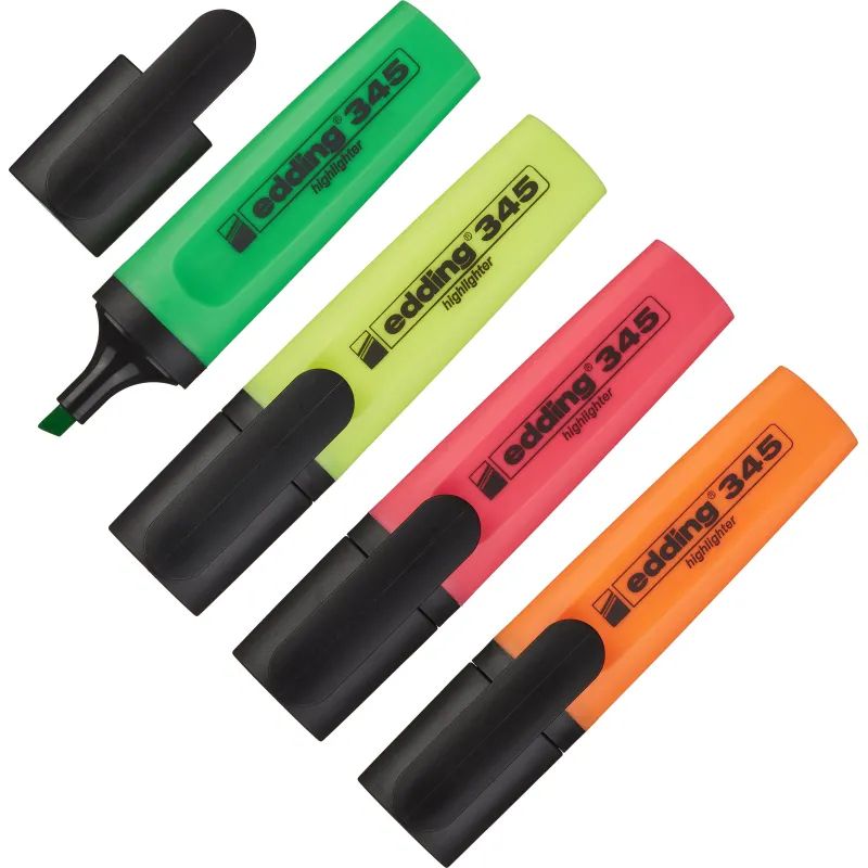 Набор текстовыделителей EDDING E-345/4S набо р 4цв.1-5мм
