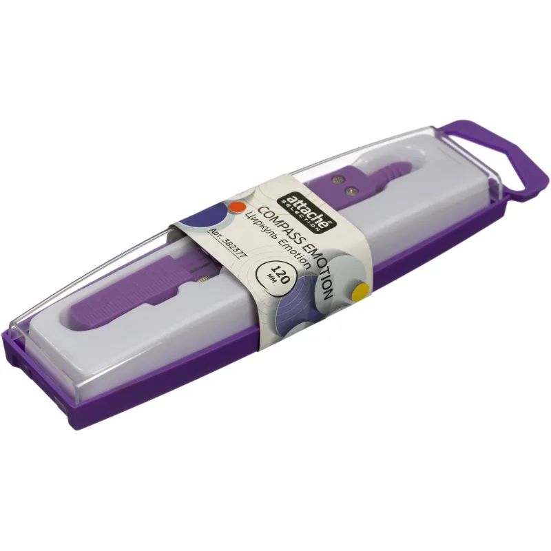 Готовальня Attache Selection Emotion циркуль 120мм,зап.гриф.,пенал SC22002B