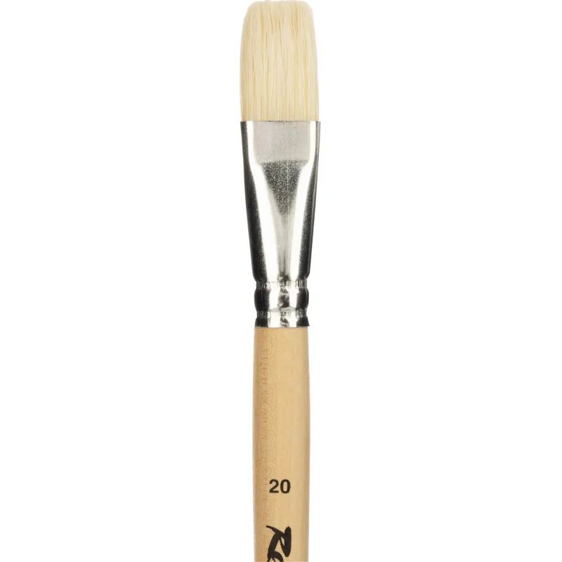 Кисть художеств. Roubloff щетина,жесткая,плоская,№20 длинн.ручка,ЖЩ2-20,02Б