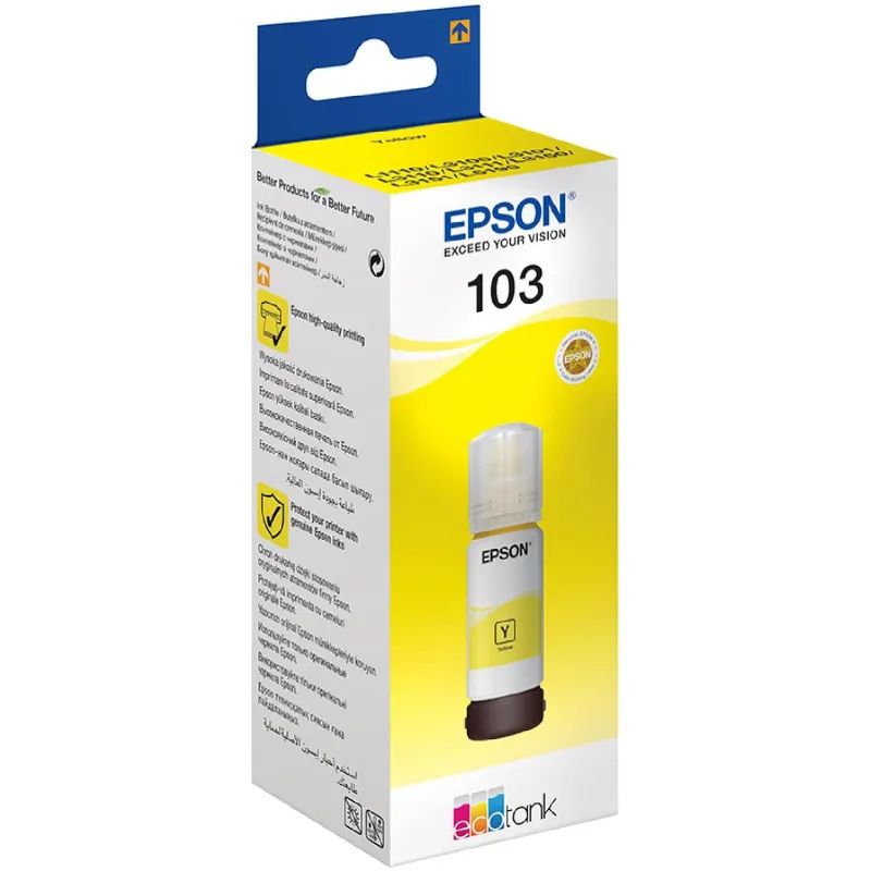 Чернила Epson 103 C13T00S44A жел. для L3110/L3150