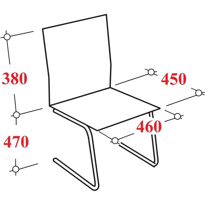 Стул UP_конференц Silwia (Сильвия) каркас хром, к/з синий Z06
