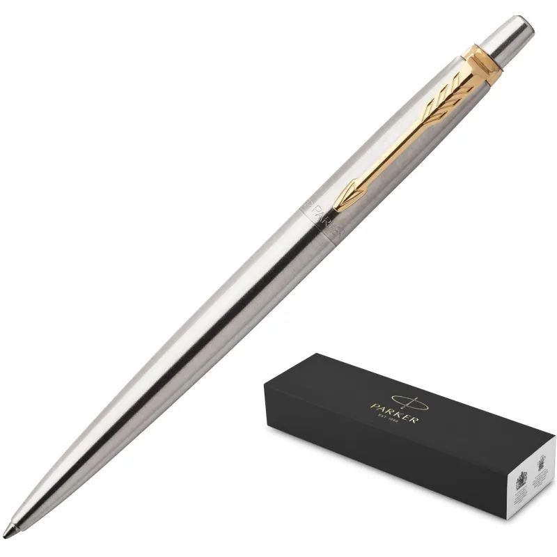 Ручка шариковая PARKER JOTTER STAINLESS STEEL GT синий 1953182