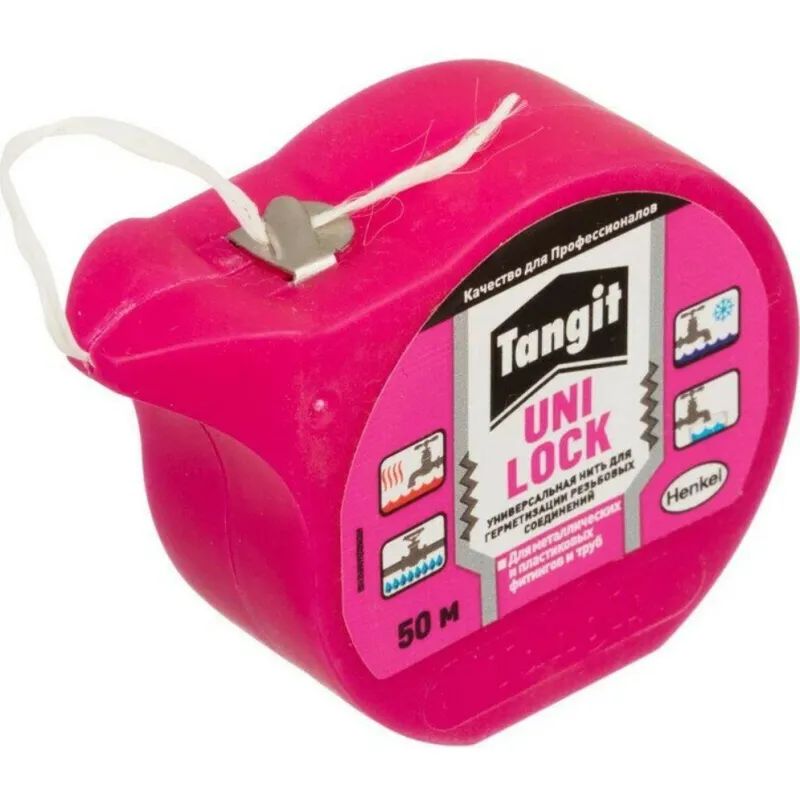 Нить монтажная Тангит Уни-Лок для герметизации резьбовых соединений 50 м