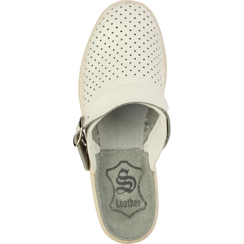 Сабо жен.нат.кожа цв.белый(р.35) (4-12-7)