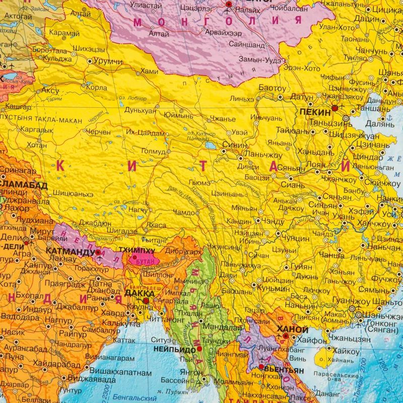 Карта настенная Мир политическая  1:25млн.,1,43х1,02м