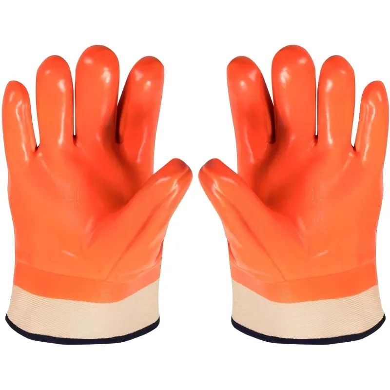 Перчатки защитные нефтеморозостойкие ПВХ утепленные р-р 10 манжет крага