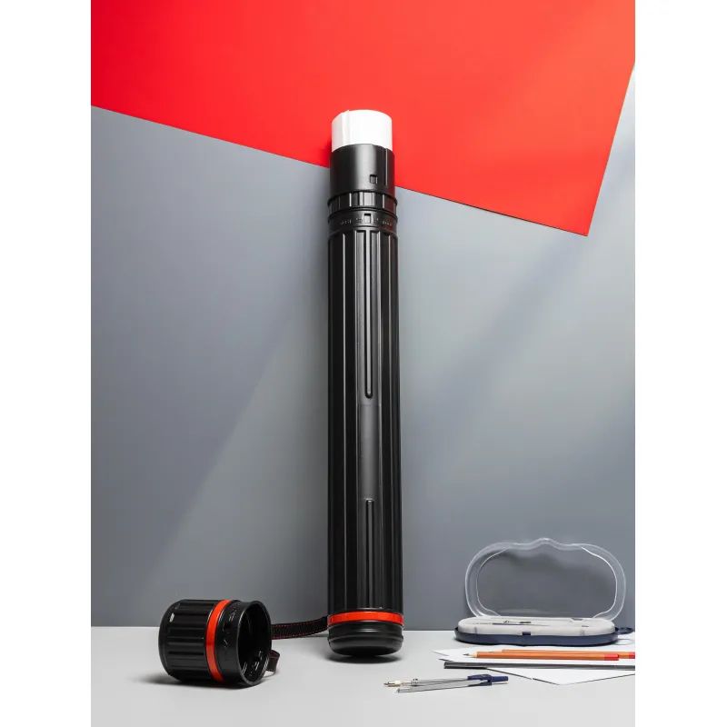 Тубус  D80мм, L640-1080мм черный на ремне