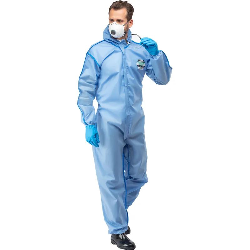 Комбинезон одноразовый защитный с капюшоном SafeGard76 синий р-р М (ESB428)