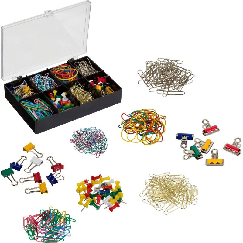 Набор канцелярский Attache Selection 8 отд.(зажимы,скрепки,банк.рез,кноп)