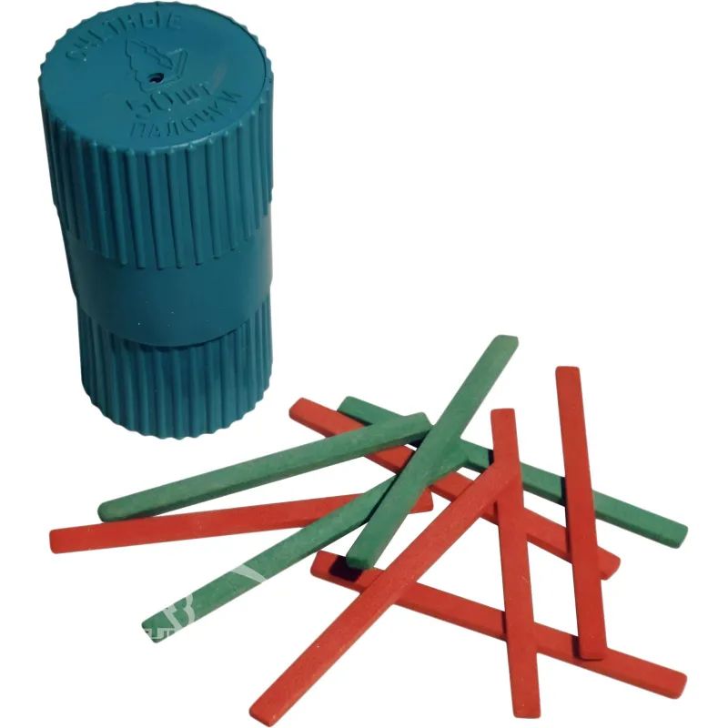 Счетные палочки деревянные,50шт,пласт.тубус,С21