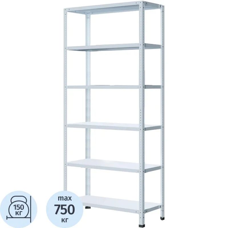 Стеллаж металлический P_МС-246 с 6-ю полками 1000x400x2200