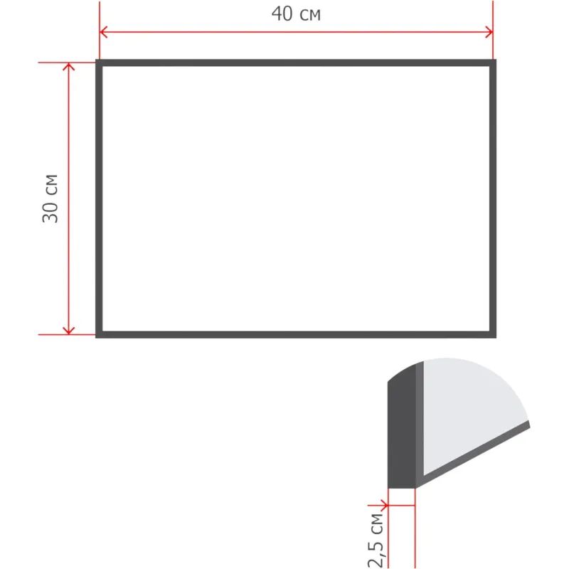 Доска пробковая 30х40 Элементари, деревян.рама
