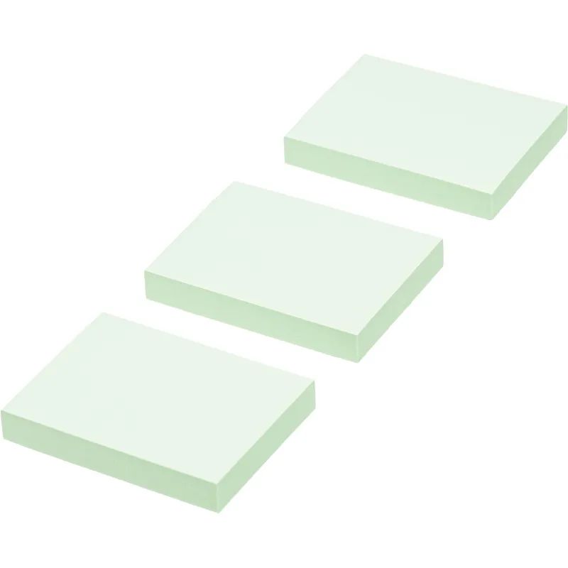 Стикеры ATTACHE с клеев.краем 38х51 салатовый 100л. 3 шт/наб