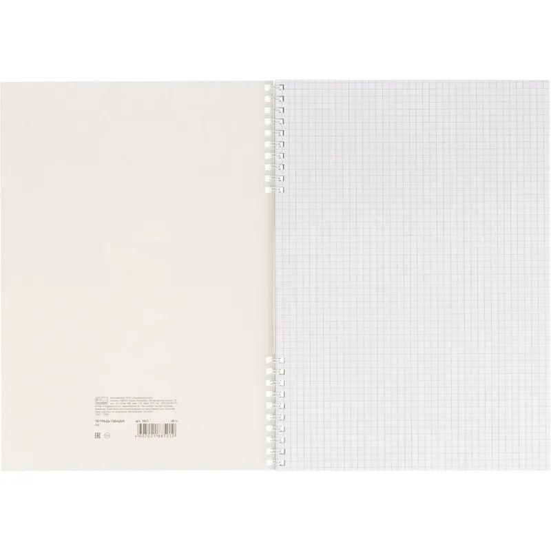 Тетрадь общая 48л,клет,А4,спир,обл.карт,Графо