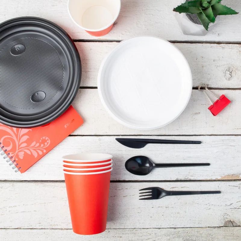 Ложка одноразовая столовая  165мм, черная,  ПС 100шт/уп