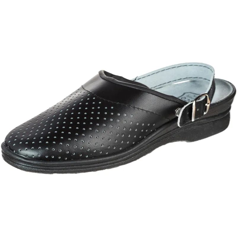 Сабо жен.нат.кожа цв.чёрный(р.39) (4-12-7)