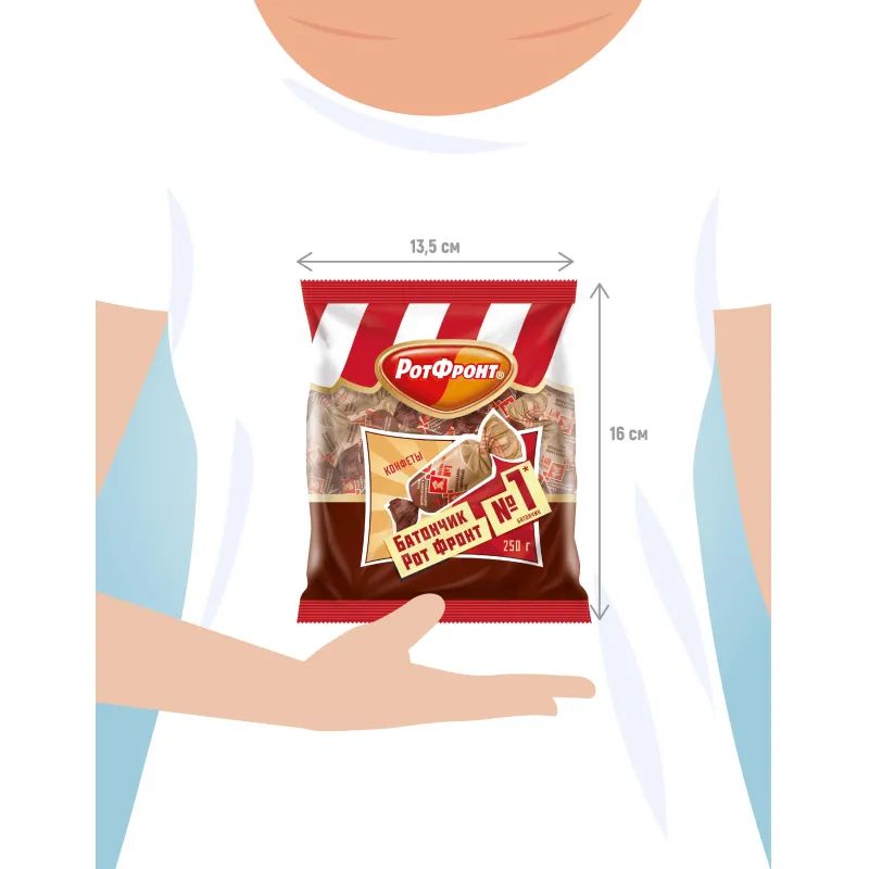 Конфеты шоколадные Батончики шоколадно-сливочный вкус 250г