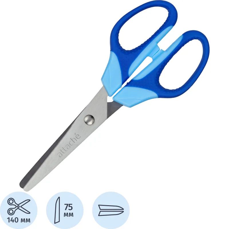 Ножницы Attache Ergo&Soft в ассор 14 см