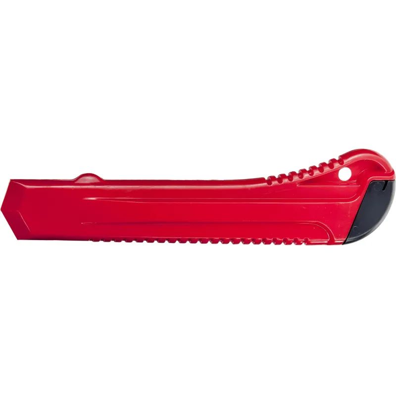 Нож канцелярский 18 мм  Attache с фиксатором, полибег, цв.красный