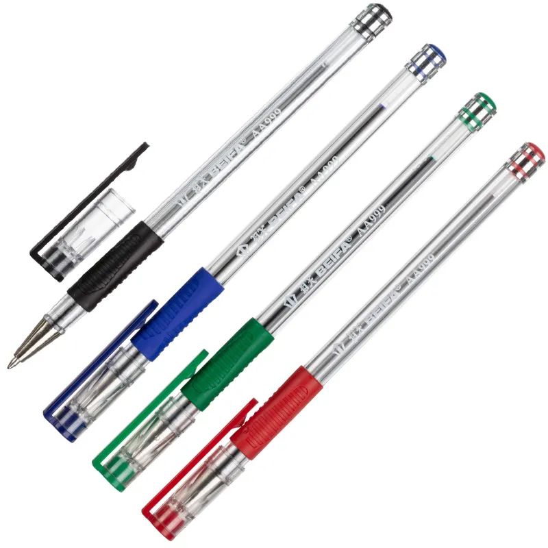 Набор шариковых ручек неавт. Beifa 4цв/наб с резин.манжет АА999-4 Китай