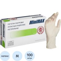 Мед.смотров. перчатки латекс., нестер., с пудрой 31 MiniMax (M) 50 пар/уп