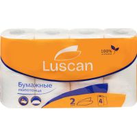 Полотенца бумажные LUSCAN 2-сл.,с тиснением, 4рул./уп.