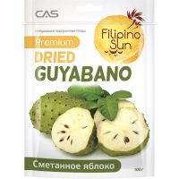 Яблоки_сухофрукты плоды сметанного яблока Filipino Sun сушеные, 100г